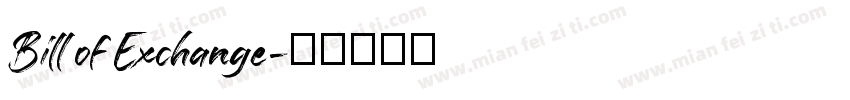 Bill of Exchange字体转换